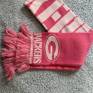 Green Bay Packers Pink and White Scarf
